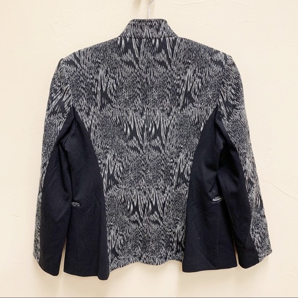 Santorelli Anita Women’s Italian Black Grey Textured Blazer Button Front Jacket - Picture 8 of 11